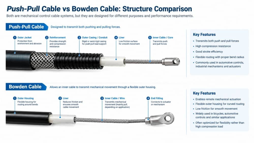 Push-Pull Cable vs Bowden Cable